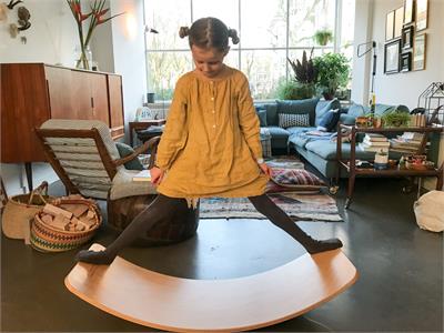 Wooden XL Wobbel Balance Board Original with Felt