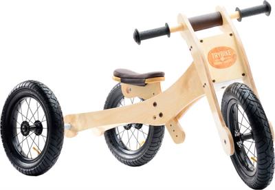 Wooden 4-in-1 Trybike - Brown Trim