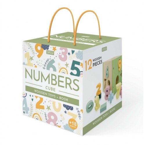 Wooden Numbers Sorting Box and Book Set