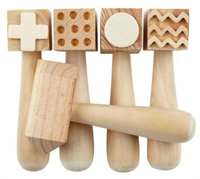 Wooden Pattern Hammers Set of 5