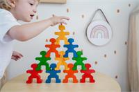 Wooden Rainbow Balancing People