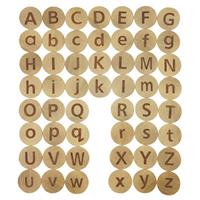 Wooden Round Uppercase Letter Discs (lowercase in image is unavailable)