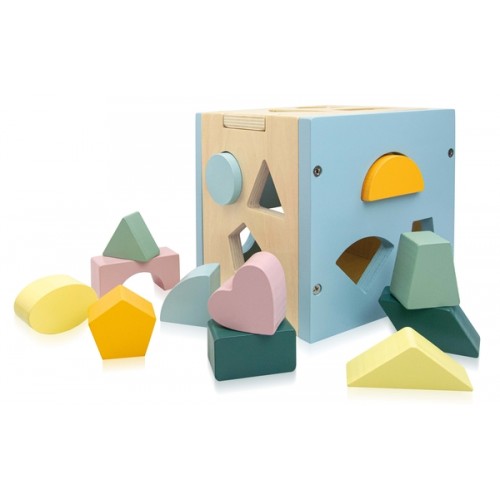 Wooden Shapes Sorting Box and Book Set