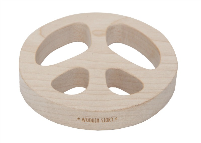 Wooden Story Peace Maple Wood Teether
