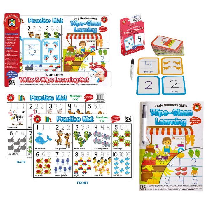 Write and Wipe Learning Set Early Numbers