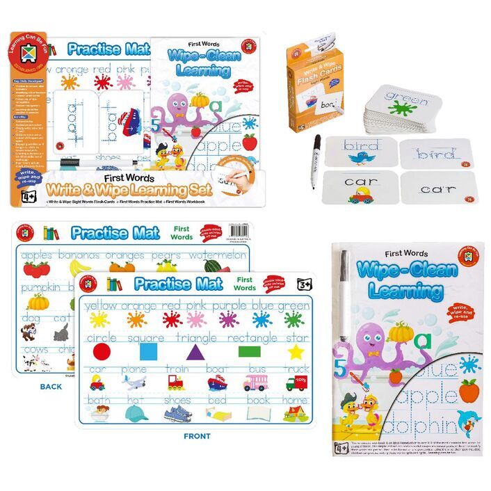 Write and Wipe Learning Set First Words