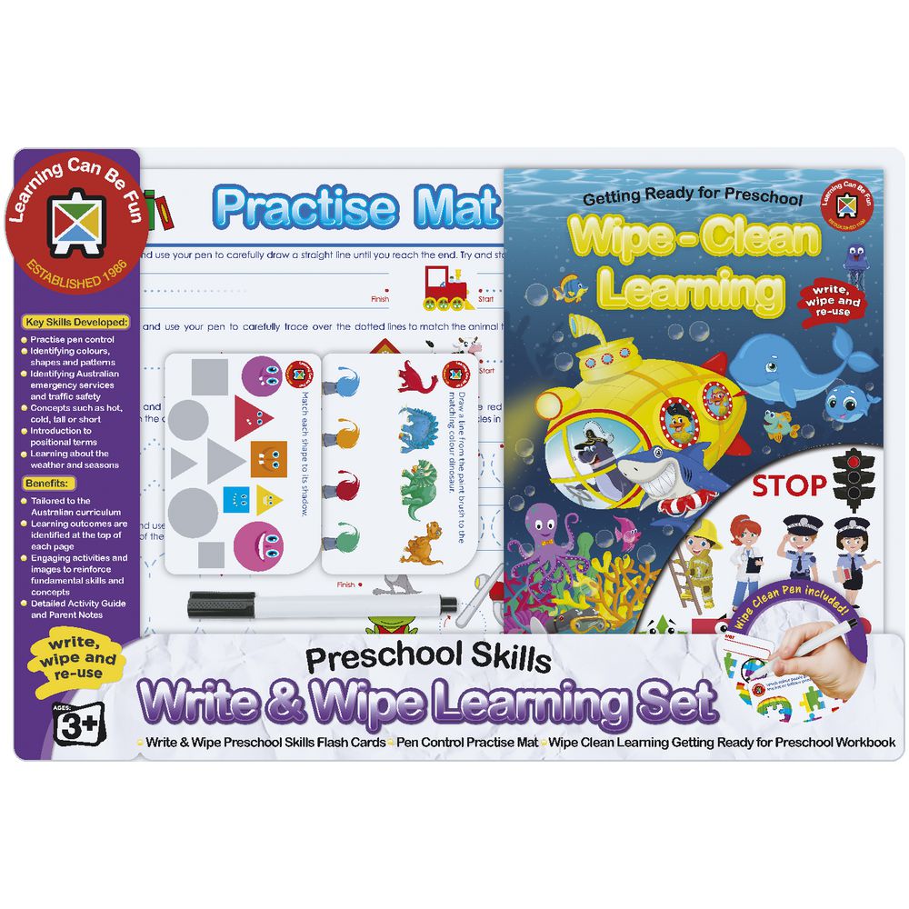 Write and Wipe Learning Set Preschool Skills| Educational Toys